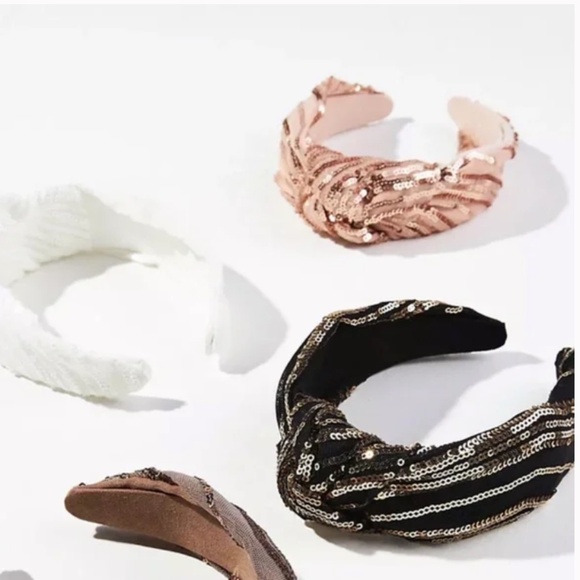Metallic Knotted Sequin Boho Classy Chic Art Modern Party Hipster Headband